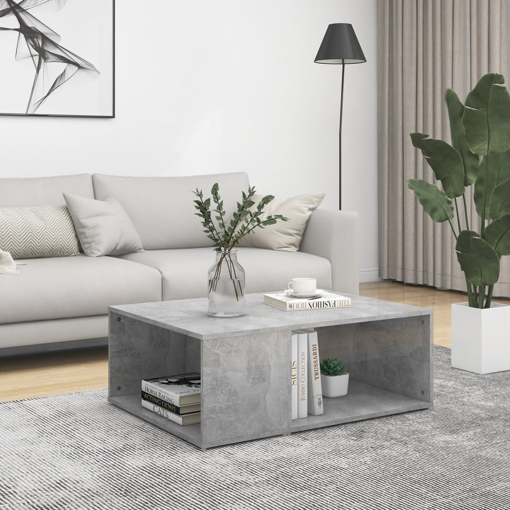 Salontafel 90X67X33 Cm Bewerkt Hout Kleurig