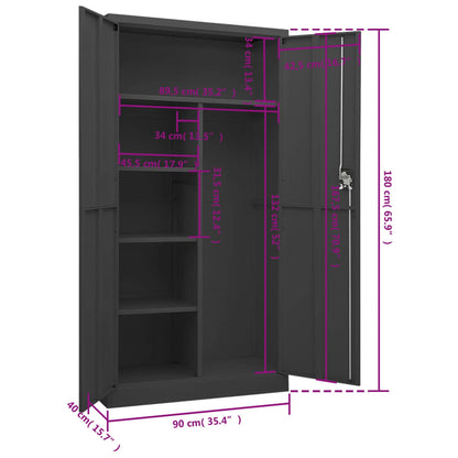 Lockerkast 90X40X180 Cm Staal Kleurig