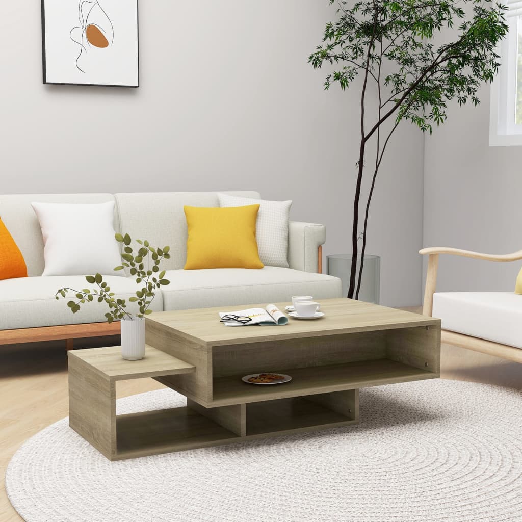 Salontafel 105X55X32 Cm Bewerkt Hout Kleurig