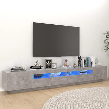 Tv-Meubel Met Led 260X35X40 Cm Bewerkt Hout