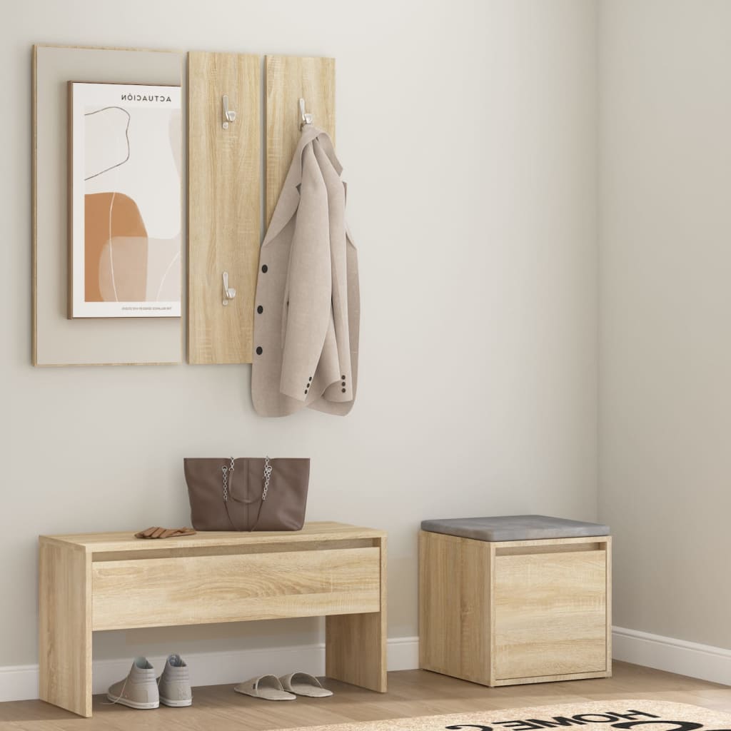 Halmeubelset Bewerkt Hout Kleurig