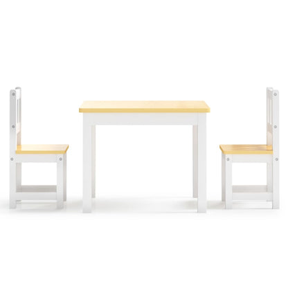 3-Delige Kindertafel- En Stoelenset Mdf En Grijs