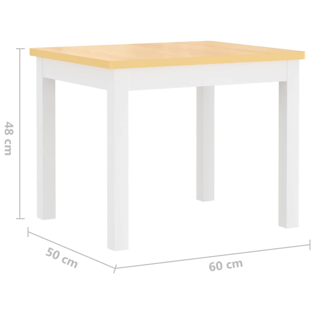 3-Delige Kindertafel- En Stoelenset Mdf En Grijs