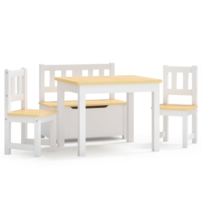 4-Delige Kindertafel- En Stoelenset Mdf