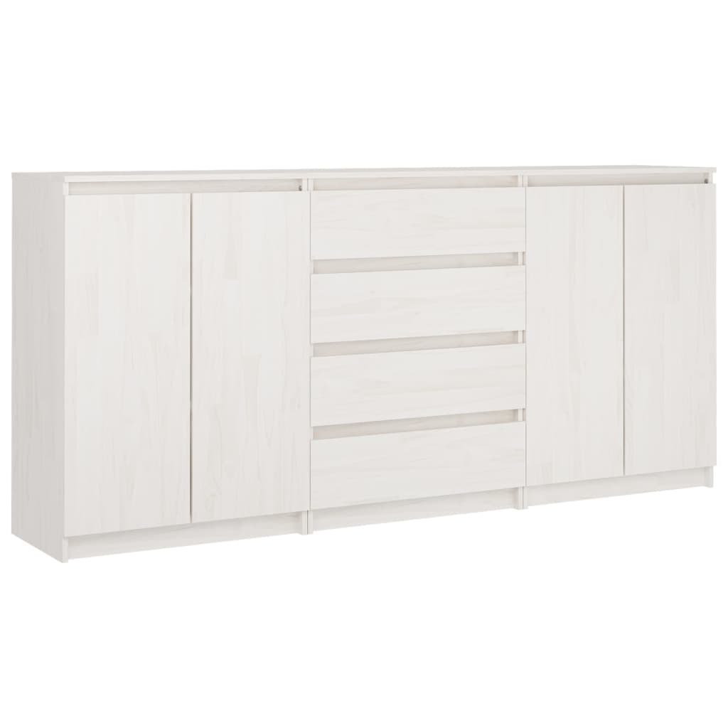Bijzetkasten 3 St Massief Grenenhout