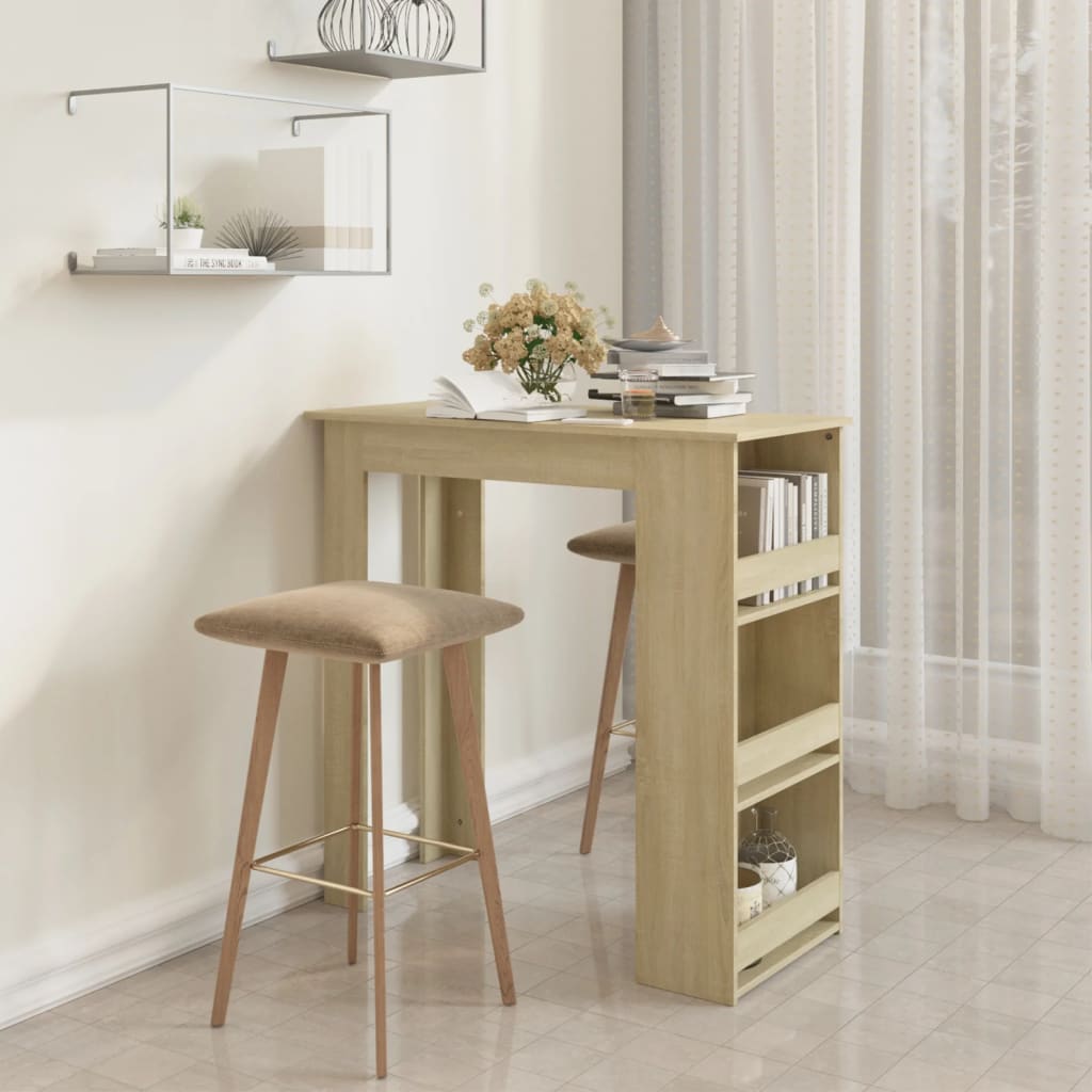 Bartafel Met Opbergrek 102X50X103,5 Cm Kleurig