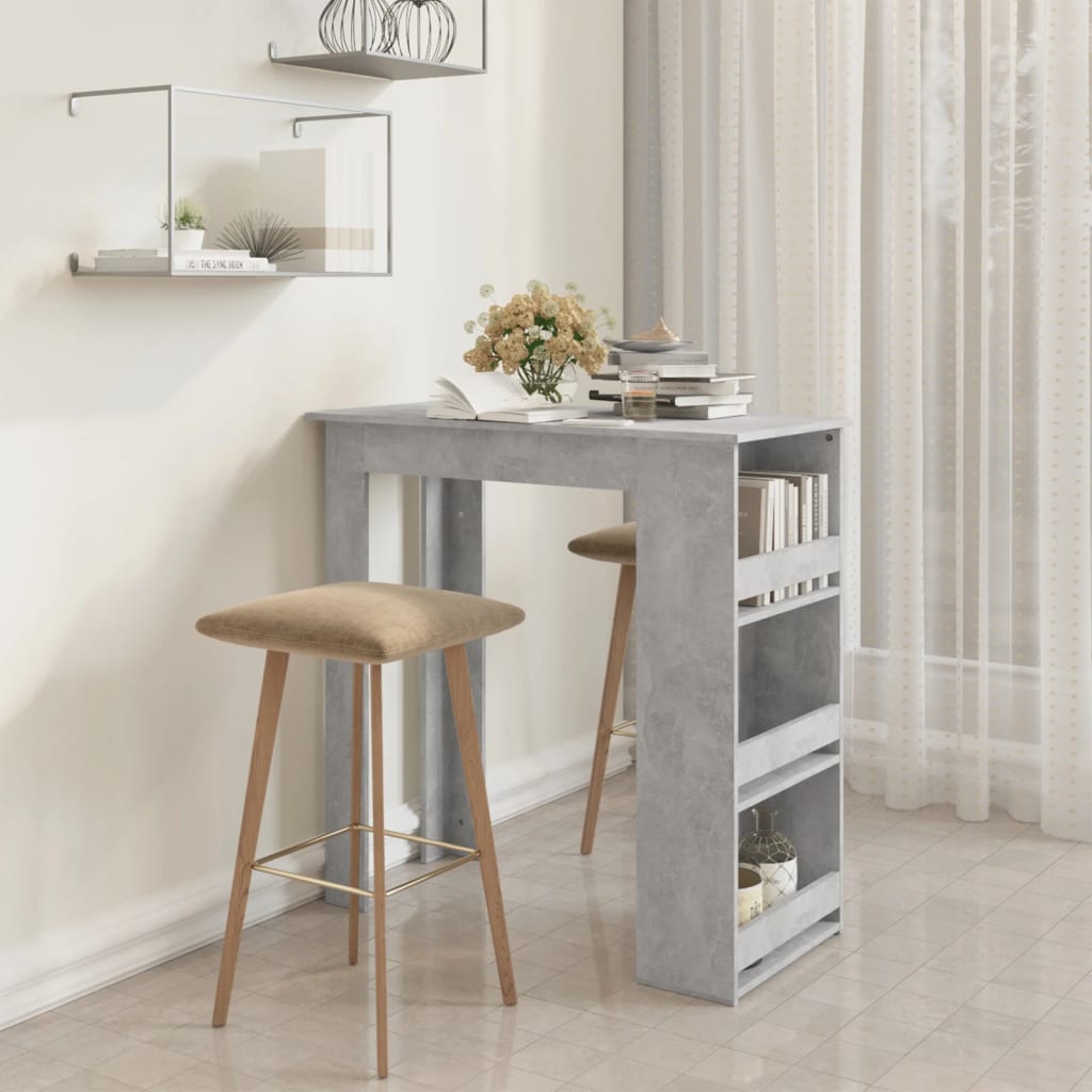 Bartafel Met Opbergrek 102X50X103,5 Cm Kleurig