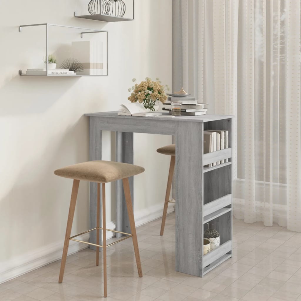 Bartafel Met Opbergrek 102X50X103,5 Cm Kleurig