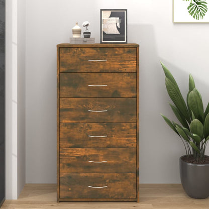 Dressoir Met 6 Lades 50X34X96 Cm Spaanplaat Kleurig