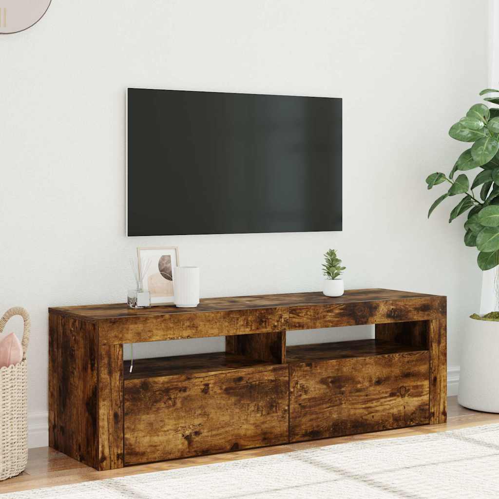 Tv-Meubel Met Led 120X35X40 Cm Bewerkt Hout