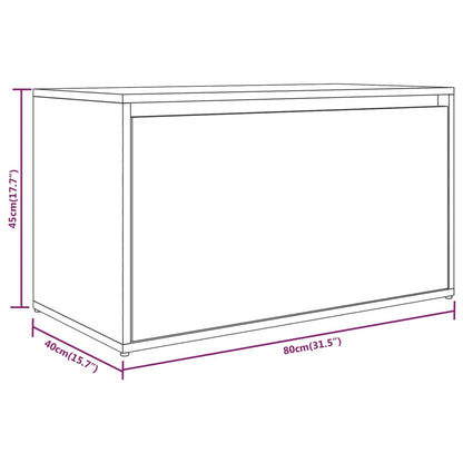 Halbankje 80X40X45 Cm Bewerkt Hout Kleurig