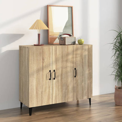 Dressoir 90X34X80 Cm Bewerkt Hout Kleurig