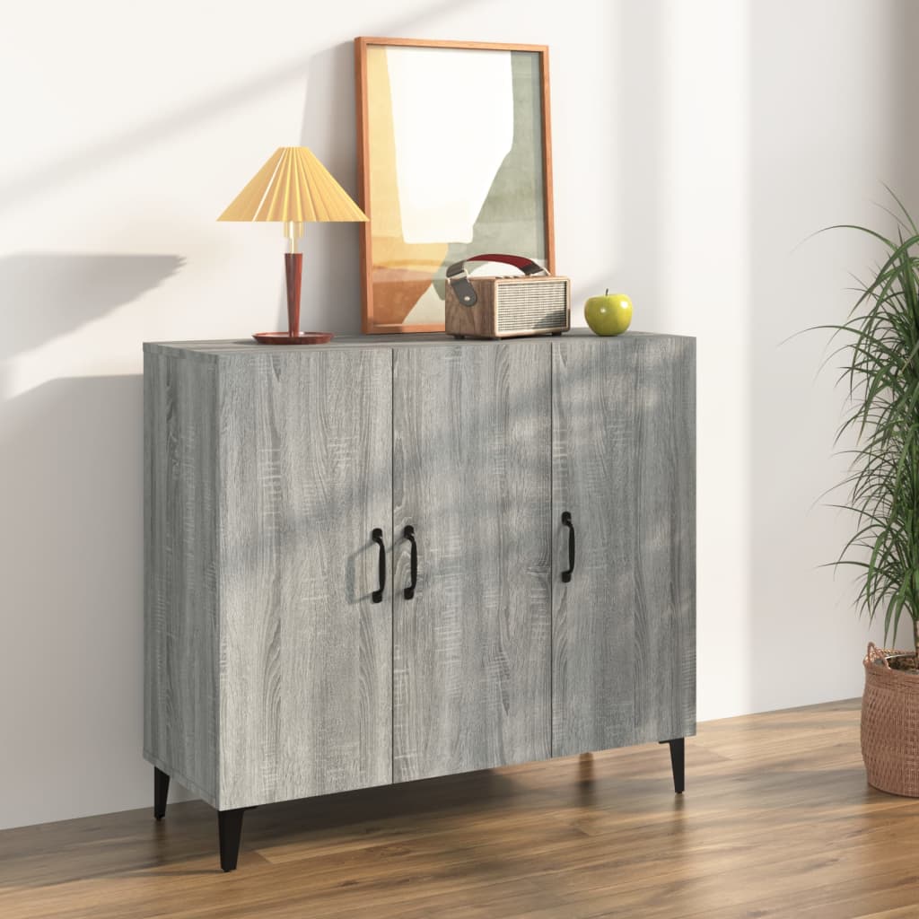 Dressoir 90X34X80 Cm Bewerkt Hout Kleurig