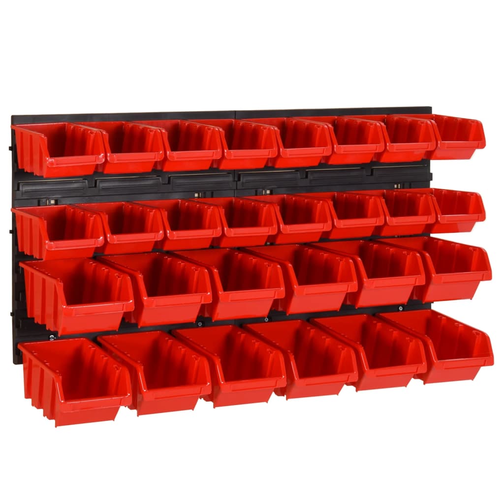 Sorteersysteemset 77X39 Cm Polypropeen Rood En Zwart