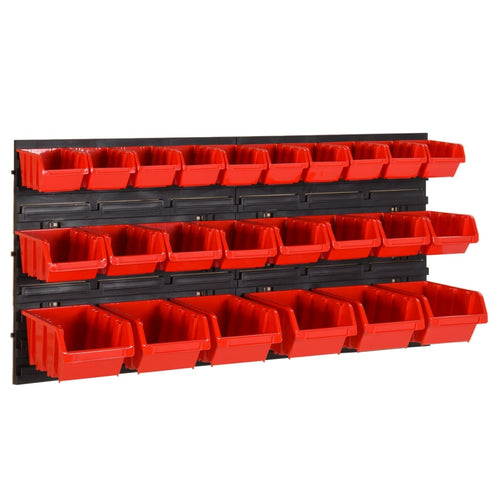 Sorteersysteemset 77X39 Cm Polypropeen Rood En Zwart