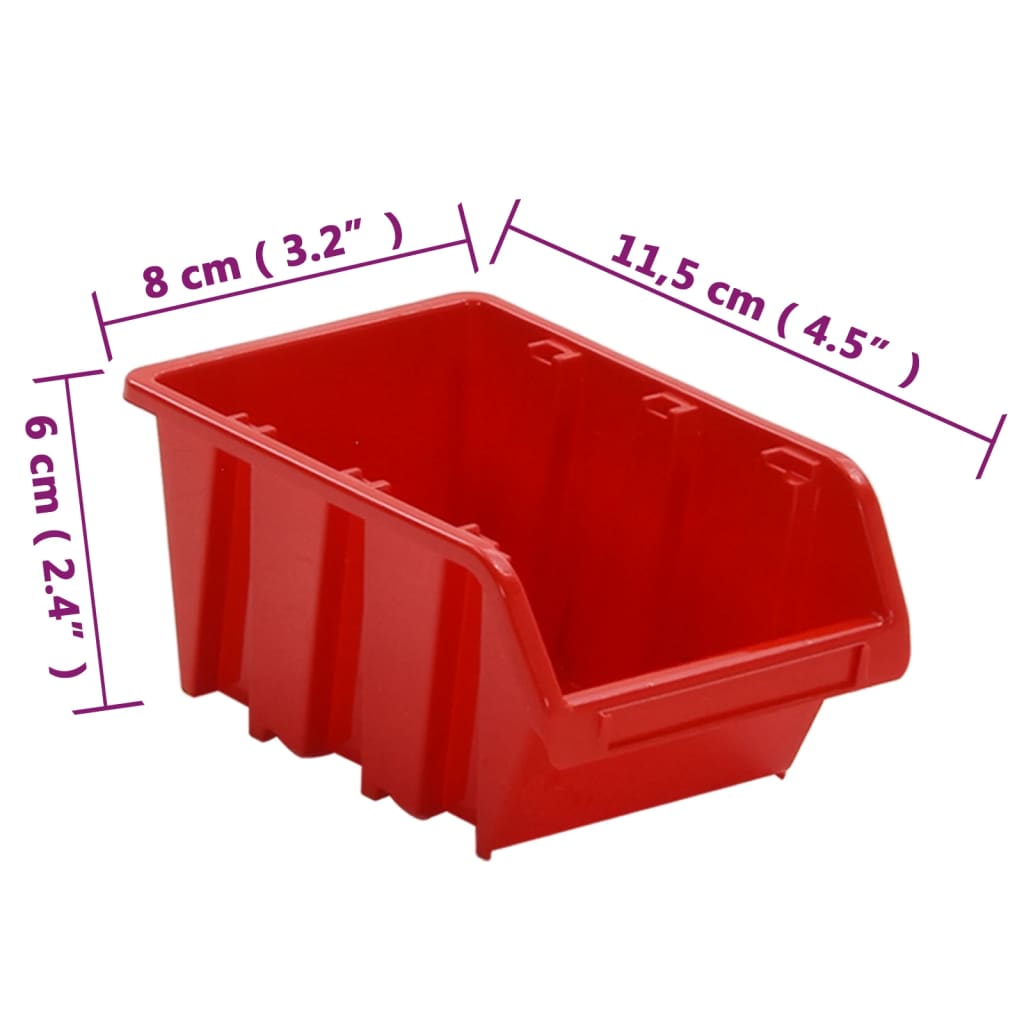 Sorteersysteemset 77X39 Cm Polypropeen Rood En Zwart