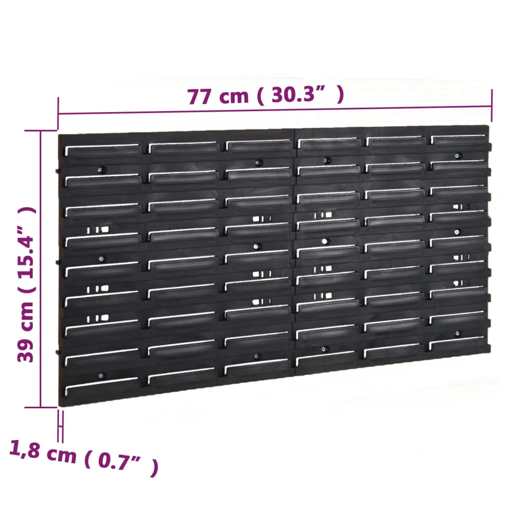 Sorteersysteemset 77X39 Cm Polypropeen Rood En Zwart