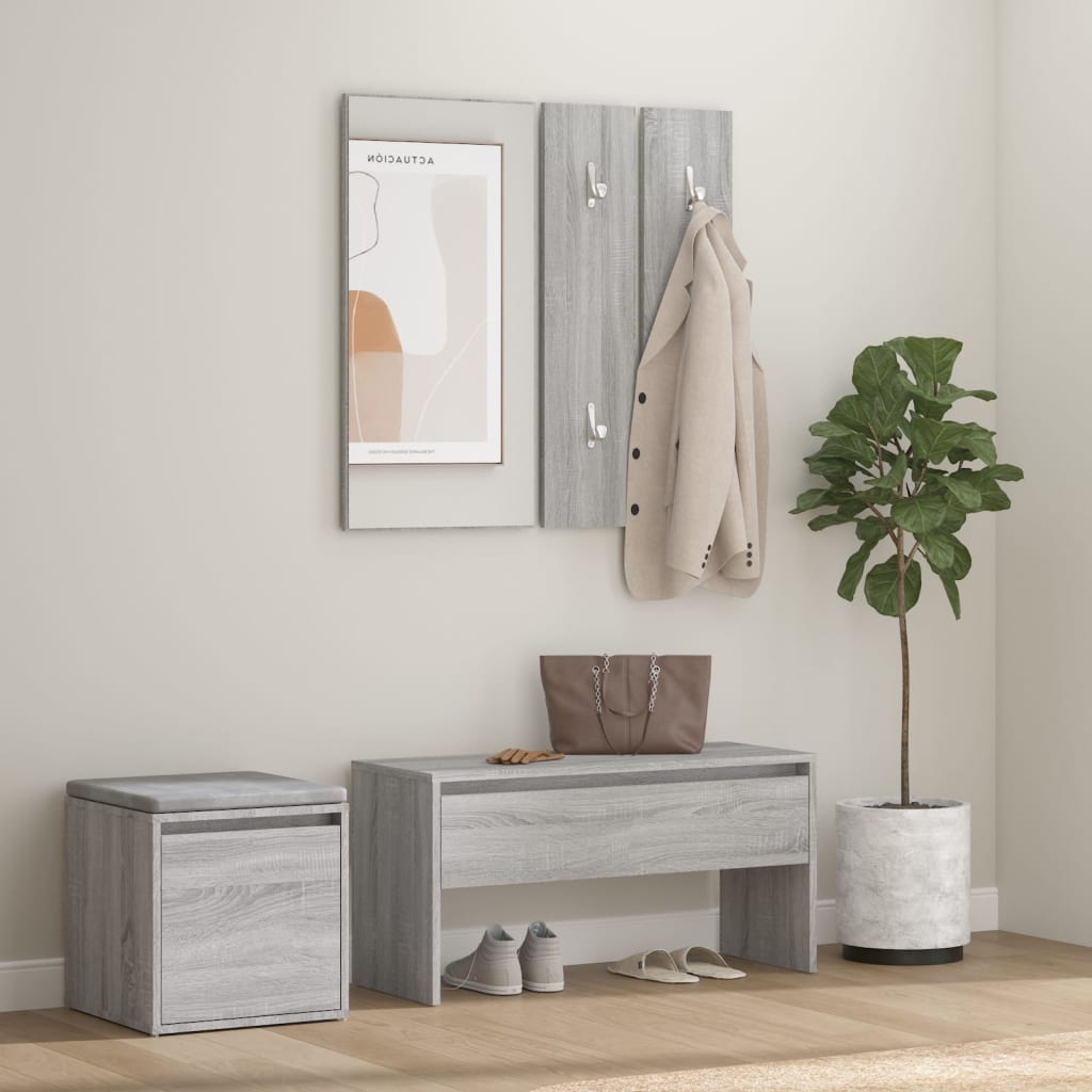 Halmeubelset Bewerkt Hout Kleurig