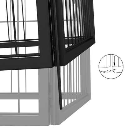 Hondenkennel 42 Panelen 50X100 Cm Gepoedercoat Staal Zwart
