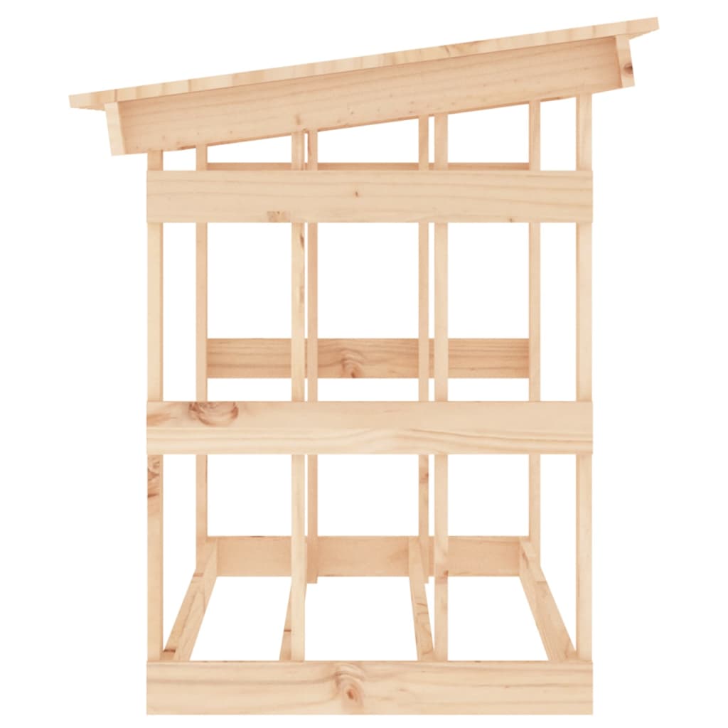 Haardhoutrek 108X64,5X77 Cm Massief Grenenhout Wit