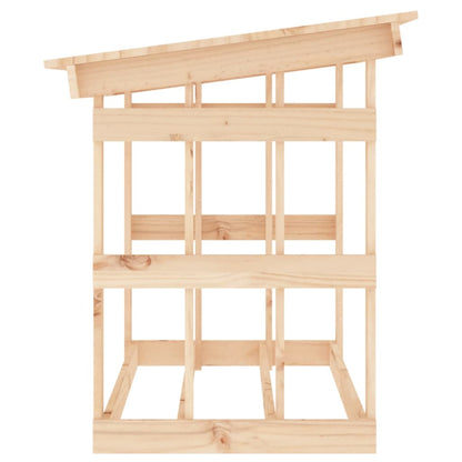 Haardhoutrek 108X64,5X77 Cm Massief Grenenhout Wit