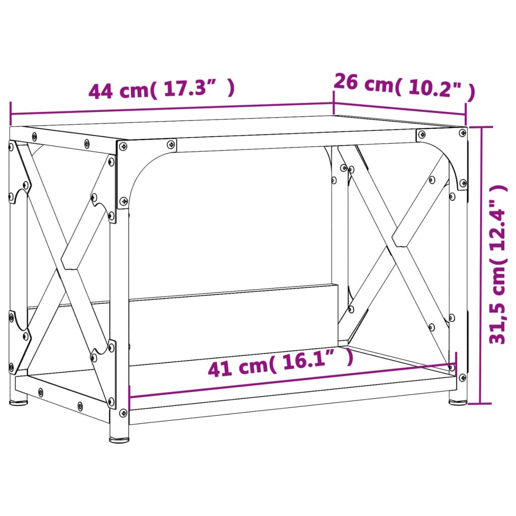 Printerstandaard 44X26X31,5 Cm Bewerkt Hout