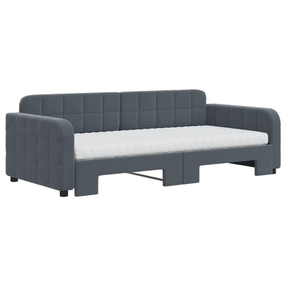 Slaapbank Onderschuifbed Matrassen 90X190Cm Fluweel
