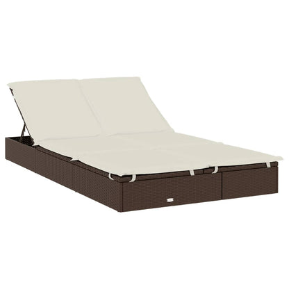Ligbed 2-Persoons Met Dak 213X118X97 Cm Poly Rattan