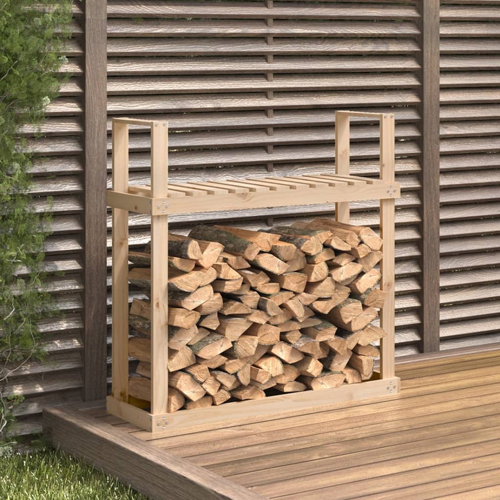 Haardhoutrek 110X35X108,5 Cm Massief Grenenhout Grijs