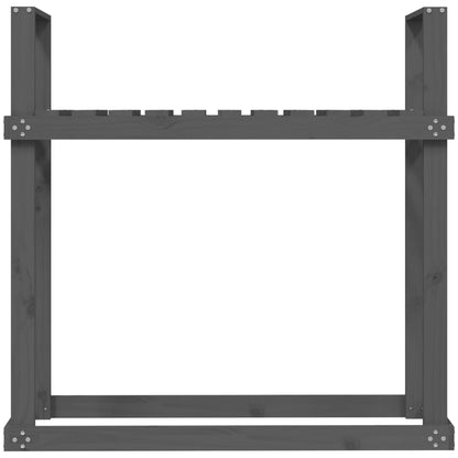Haardhoutrek 110X35X108,5 Cm Massief Grenenhout Grijs