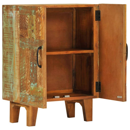 Dressoir Handgesneden 55X30X75 Cm Massief Gerecycled Hout