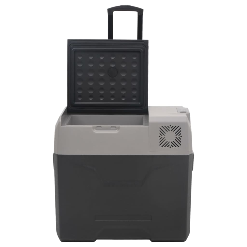 Koelbox Met Wielen En Handvat Polypropeen Zwart En Grijs