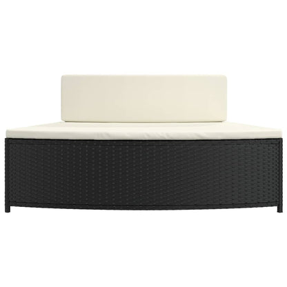 Spa-Bankjes Met Kussens 2 St Poly Rattan