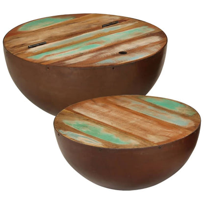 Salontafel Komvormig Met Stalen Frame Gerecycled Hout