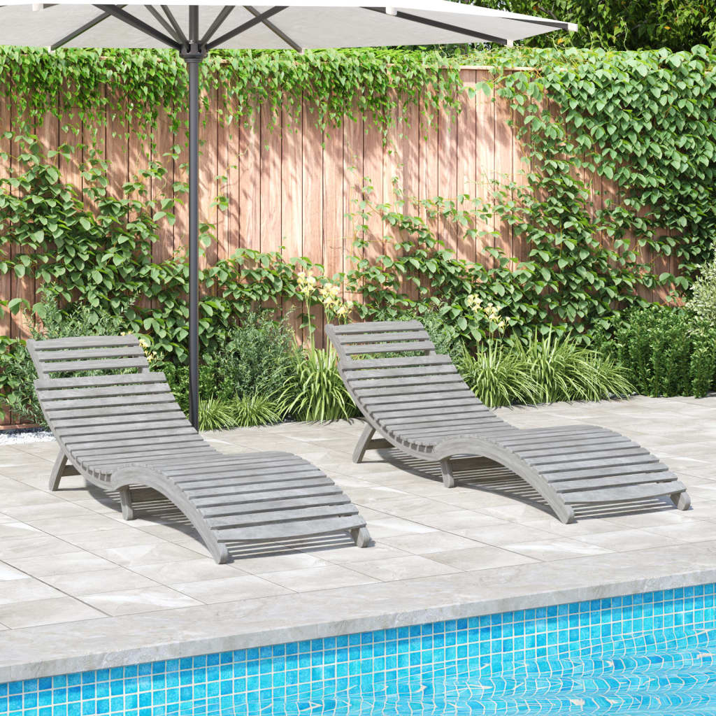 Ligbed 184X55X64 Cm Massief Acaciahout