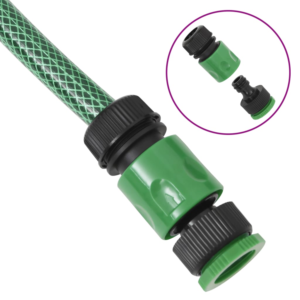 Tuinslang Met Koppelingsset 0,5'' 30 M Pvc Groen
