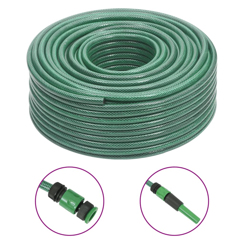 Tuinslang Met Koppelingsset 0,5'' 30 M Pvc Groen
