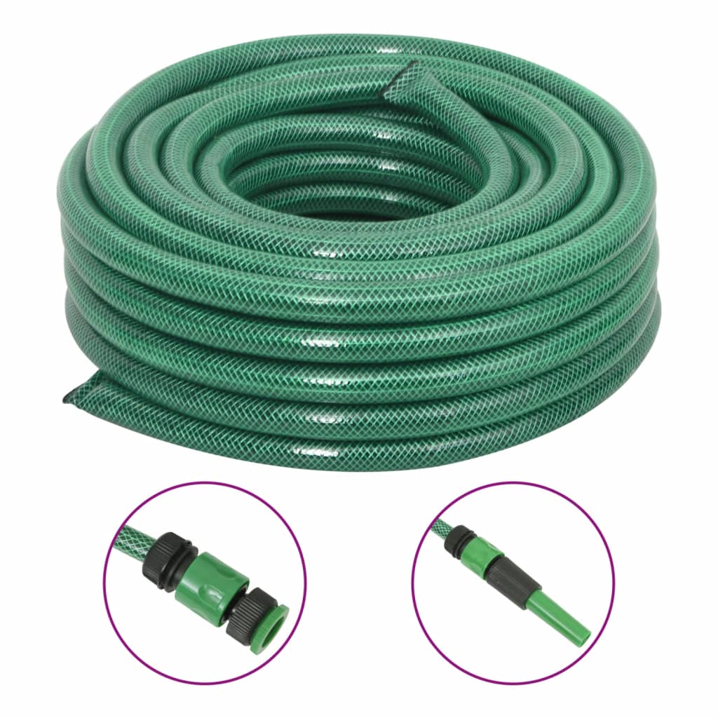 Tuinslang Met Koppelingsset 0,5'' 30 M Pvc Groen