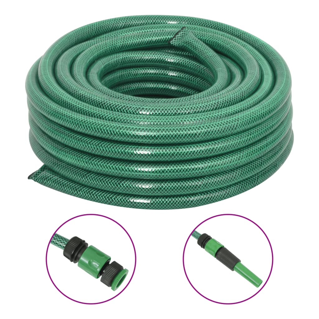 Tuinslang Met Koppelingsset 0,5'' 30 M Pvc Groen