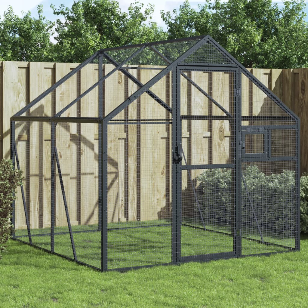 Volière 179X100X185 M Aluminium Kleurig
