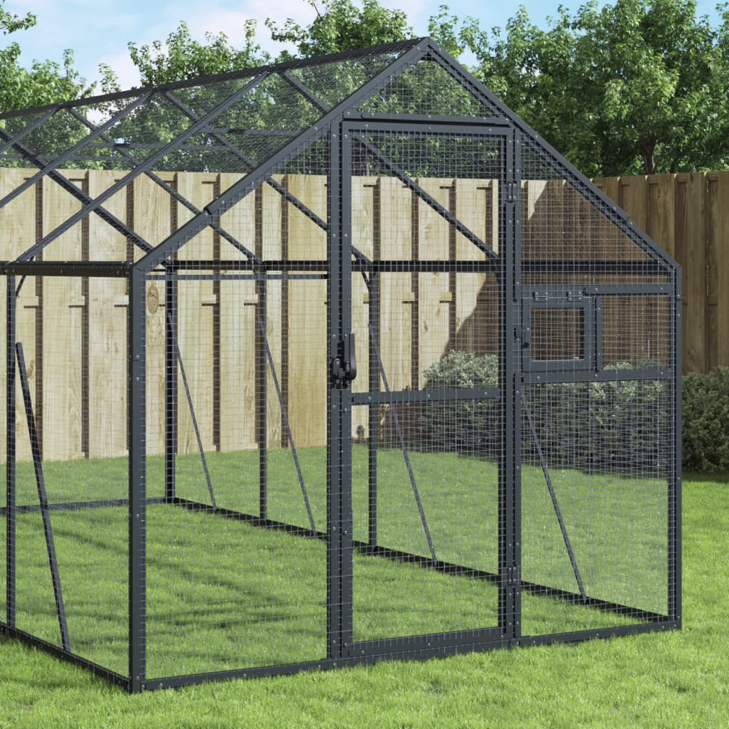 Volière 179X100X185 M Aluminium Kleurig
