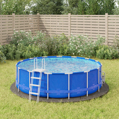 Zwembadgrondzeil Ø306 Cm Polyester Geotextiel Lichtgrijs
