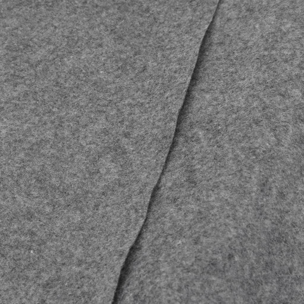 Zwembadgrondzeil Ø306 Cm Polyester Geotextiel Lichtgrijs