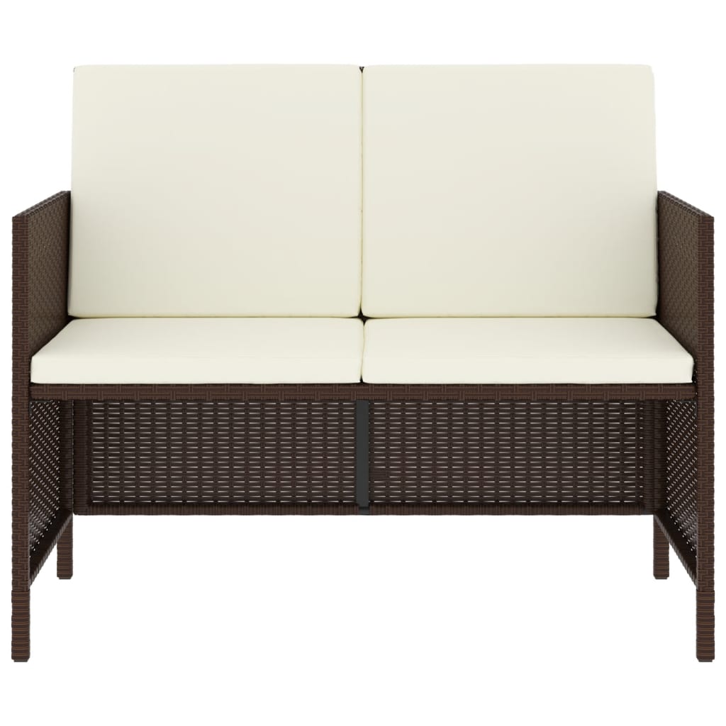 6-Delige Tuinset Met Kussens Poly Rattan