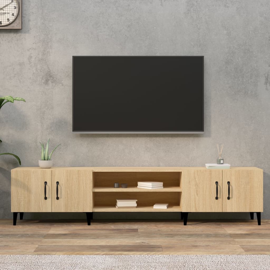 Tv-Meubel 180X31,5X40 Cm Bewerkt Hout Kleurig