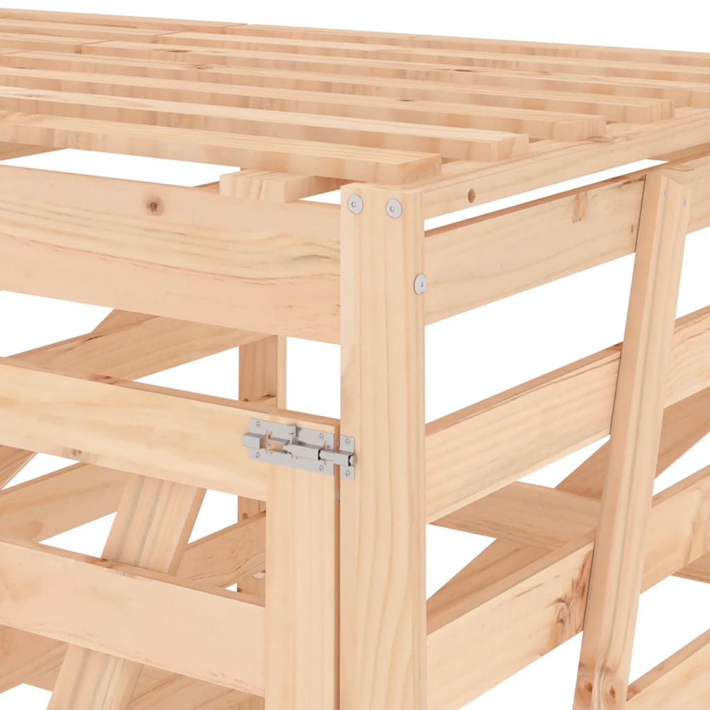 Containerberging Drievoudig Massief Grenenhout