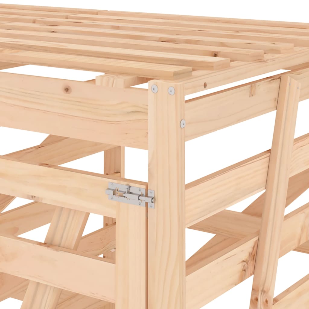 Containerberging Viervoudig Massief Grenenhout