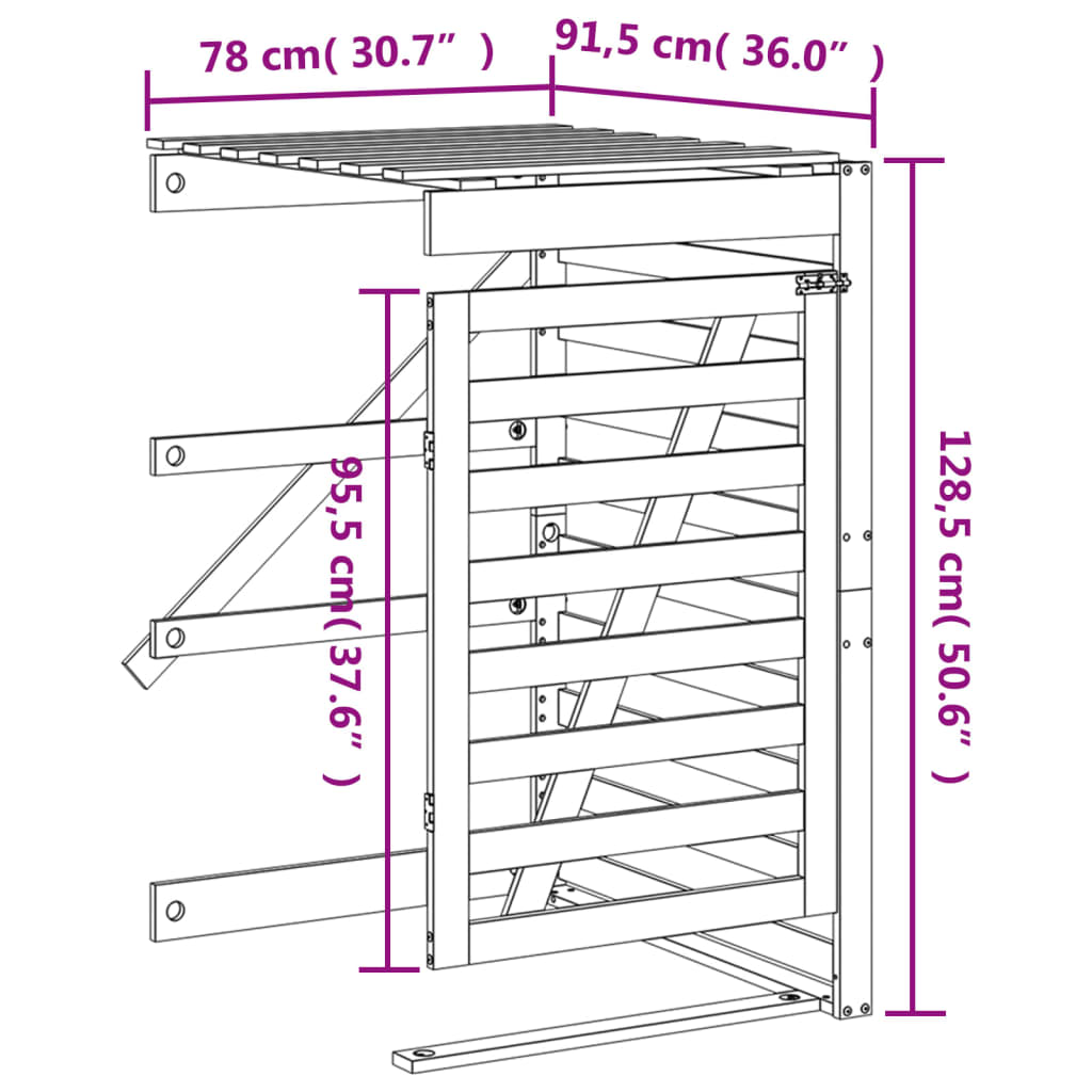 Containerberging Verlengstuk Massief Grenenhout Wit Wit Grenenhout