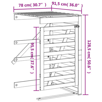 Containerberging Verlengstuk Massief Grenenhout Wit Wit Grenenhout