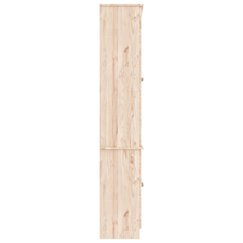 Vitrinekast Alta 77X35X186,5 Cm Massief Grenenhout